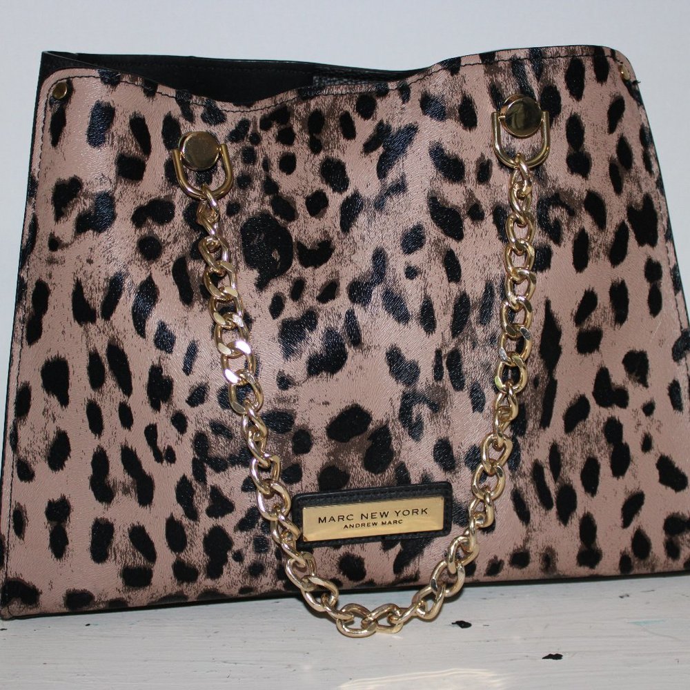 Andrew Marc Cheetah / Leopard Print Tote